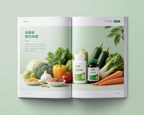 洋眾平保健品畫冊設計印刷案例